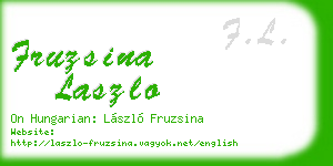 fruzsina laszlo business card