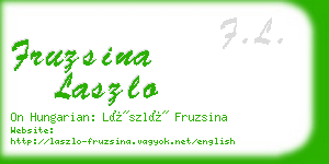 fruzsina laszlo business card